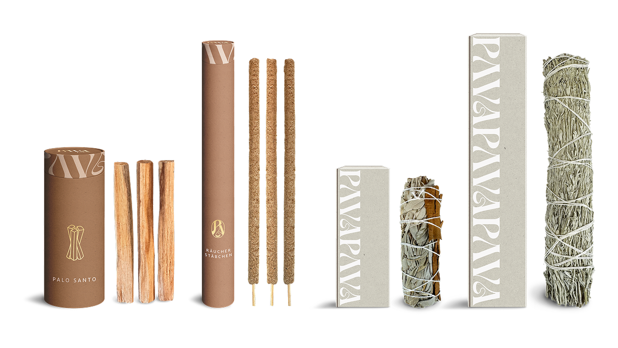 PAVA FUMA Produkte mit Palo Santo.